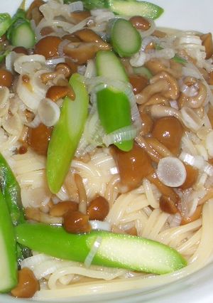 なめことアスパラの和風パスタ-レシピのメイン写真