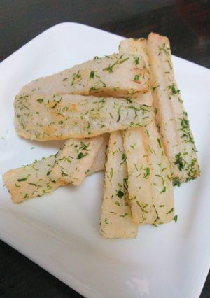 カリっホクっ糸ひく～♪フライドれんこん-レシピのメイン写真