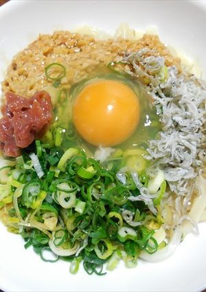おジャコ・梅・納豆ネバネバうどん　どすぇ-レシピのメイン写真