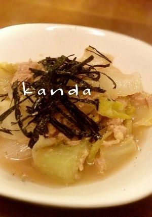 白菜とツナのサバ味噌缶風煮込み-レシピのメイン写真