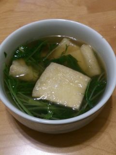 水菜とお揚げの煮浸し-レシピのメイン写真