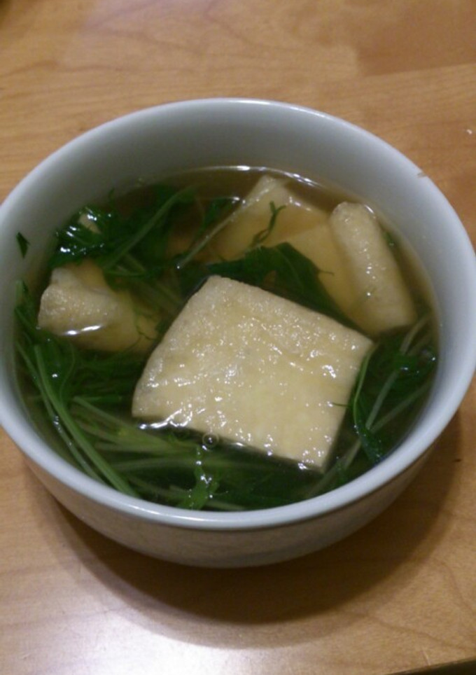 水菜とお揚げの煮浸し-レシピのメイン写真