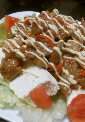 自家製焼き肉のたれde焼き肉豆腐サラダ-レシピのメイン写真