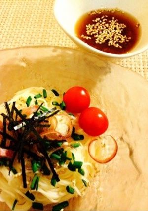 【20分】梅カツオつゆ☆さっぱりそうめん-レシピのメイン写真