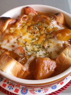 カレーチーズトースト&パングラタン♡-レシピのメイン写真