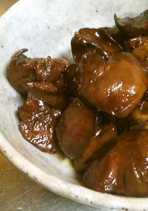 鶏肝の甘辛煮　生姜無しでも臭くない-レシピのメイン写真