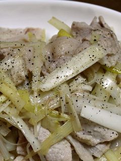 ネギと豚肉炒め-レシピのメイン写真