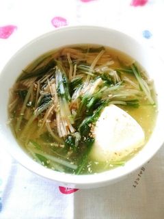 えのきと水菜のとろみあんかけ-レシピのメイン写真