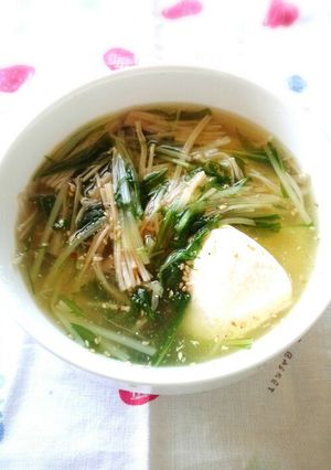 えのきと水菜のとろみあんかけ-レシピのメイン写真