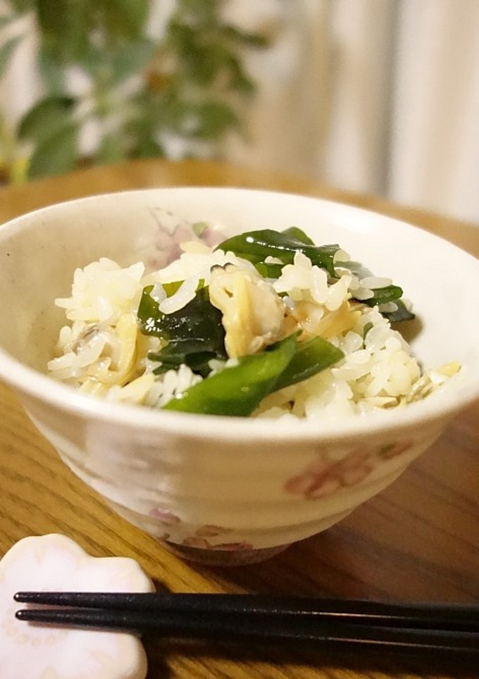 あさりとわかめの炊き込みご飯-レシピのメイン写真