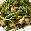 あしたばの炒め物;タイ風
