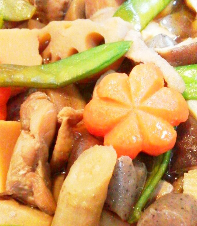 フライパンで筑前煮お花見お正月お食い初め-レシピのメイン写真