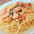 ランチに簡単オムパスタ
