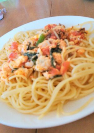 ランチに簡単オムパスタ-レシピのメイン写真