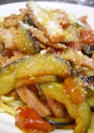 なすトマトのパスタ-レシピのメイン写真