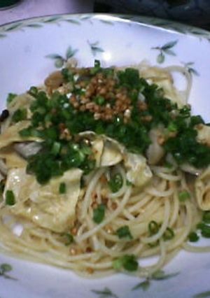 毎日のパスタ☆湯葉ときのこ編-レシピのメイン写真