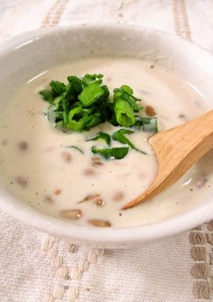 酒かす入り✿納豆＆豆乳のなめらかスープ-レシピのメイン写真