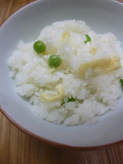 松山あげ入り・豆ごはん-レシピのメイン写真