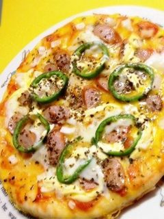 フライパンで♥ご飯入りもっちりライスピザ-レシピのメイン写真