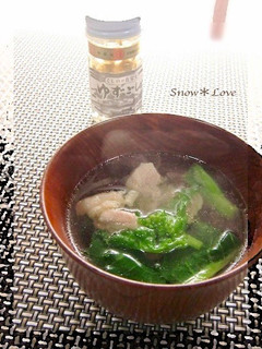 春です❀鶏肉となばなのお吸い物❀-レシピのメイン写真
