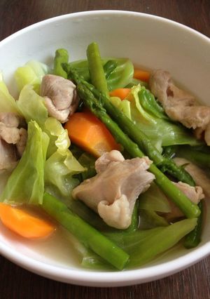 アスパラと鶏肉のほぼ具スープ-レシピのメイン写真