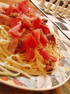 トマトとシーフードの冷パスタ-レシピのメイン写真