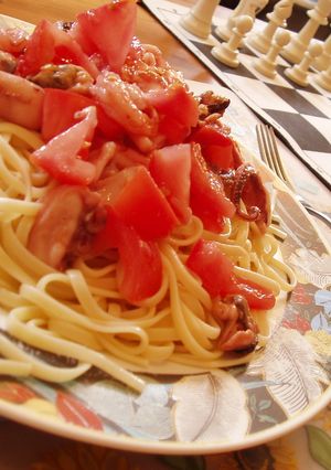 トマトとシーフードの冷パスタ-レシピのメイン写真
