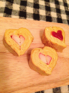 Wハート卵焼き〜♡-レシピのメイン写真