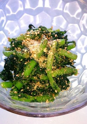 はちみつ入り♪春菊のごま和え-レシピのメイン写真