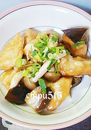 雑誌掲載!ナスとしめじと鳥胸肉の南蛮風焼-レシピのメイン写真