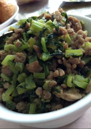 大根の葉と肉そぼろ-レシピのメイン写真