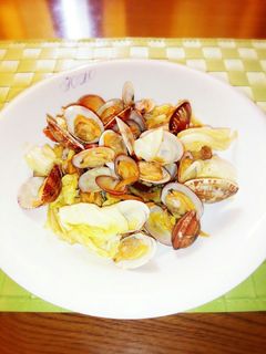 キャベツとあさりの酒蒸し-レシピのメイン写真