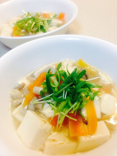 ぶなしめじ・にんじん入り豆腐あんかけ-レシピのメイン写真