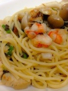スープ仕立ての海鮮ペペロンチーノ-レシピのメイン写真