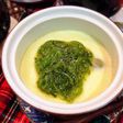 空豆茶碗蒸しのメカブあんかけ
