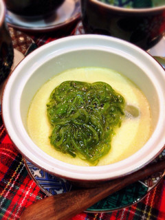 空豆茶碗蒸しのメカブあんかけ-レシピのメイン写真