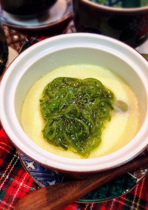 空豆茶碗蒸しのメカブあんかけ-レシピのメイン写真