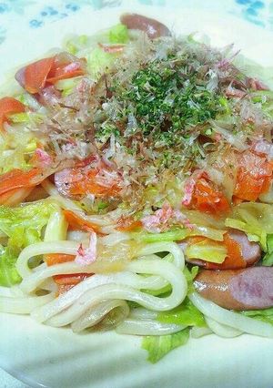 醤油風味うどん-レシピのメイン写真