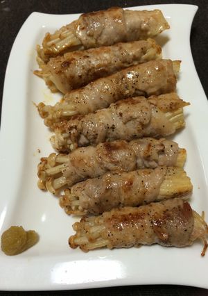 エノキ豚肉巻き柚子胡椒-レシピのメイン写真