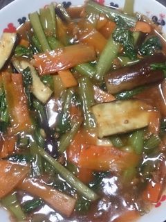 簡単!ピリ辛野菜あんかけ-レシピのメイン写真