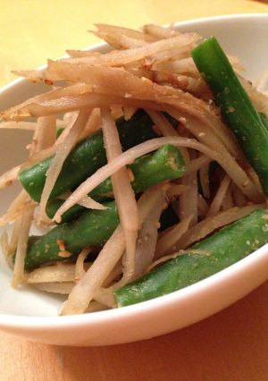 新ごぼうといんげんの胡麻和え-レシピのメイン写真