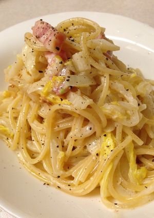 白菜とベーコンの生クリームパスタ-レシピのメイン写真
