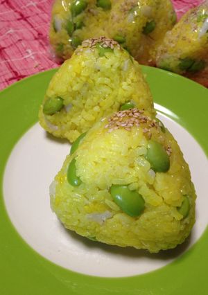 干物が残っていたら〜菜の花色のおにぎり♪-レシピのメイン写真