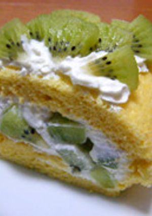 キウイのロールケーキ-レシピのメイン写真