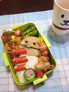 キャラ弁 鯉のぼり ナメコ 赤ウィンナー-レシピのメイン写真