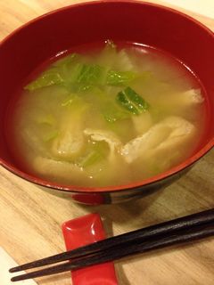 白菜と油揚げのお味噌汁-レシピのメイン写真