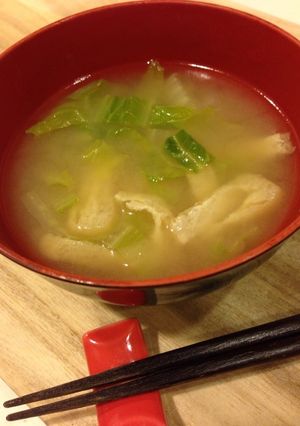 白菜と油揚げのお味噌汁-レシピのメイン写真