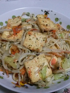 豆腐と野菜でヘルシーバジルパスタ-レシピのメイン写真