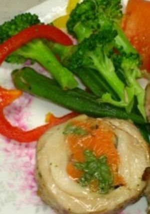 しっとり簡単レンジでチキンロール-レシピのメイン写真