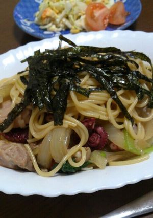 たこと鶏肉の和風パスタ-レシピのメイン写真